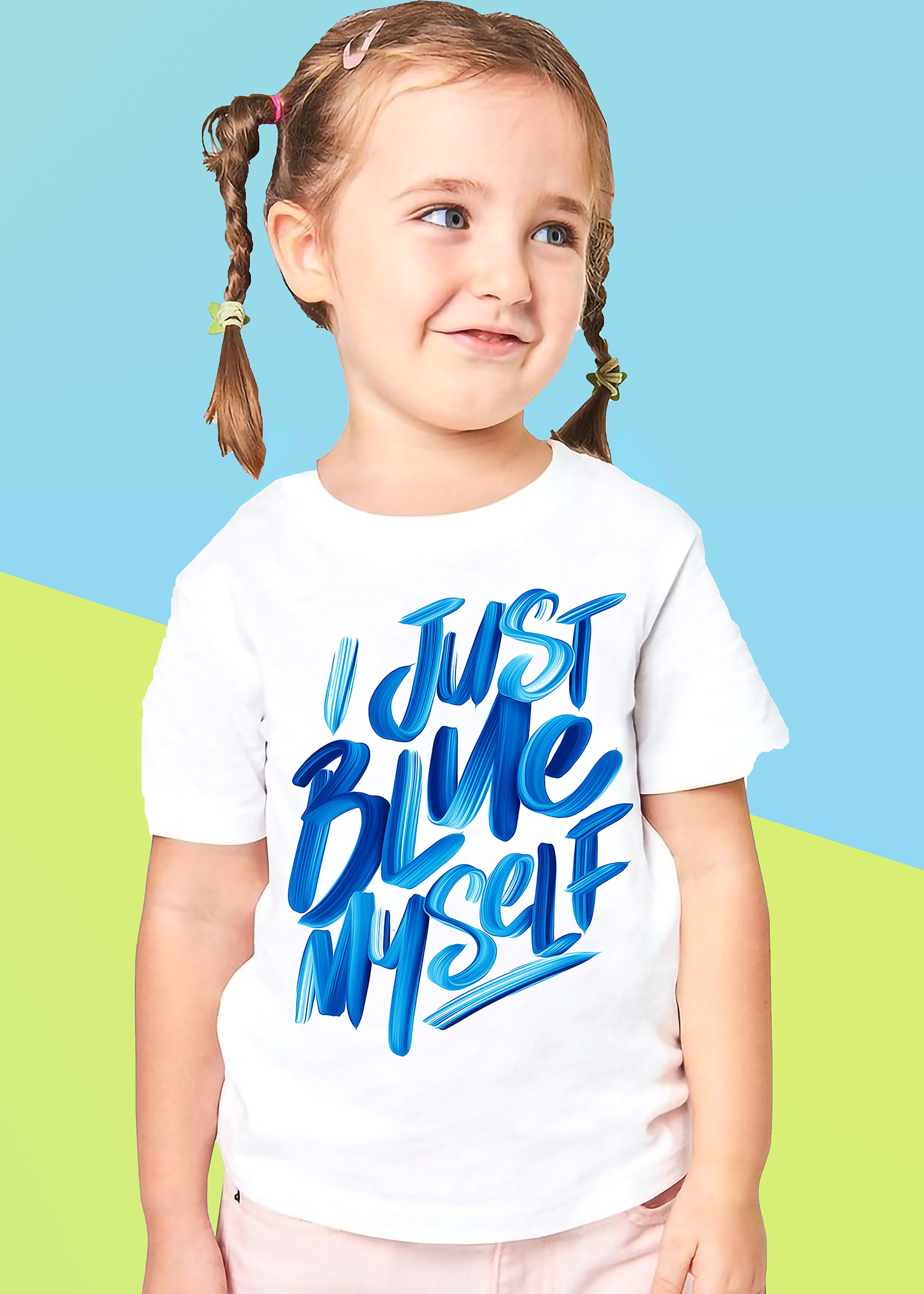 VLAM Just Blue Myself Girls Graphic Tshirt