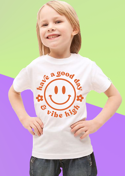 VLAM Vibe High Girls Emoji Tshirt