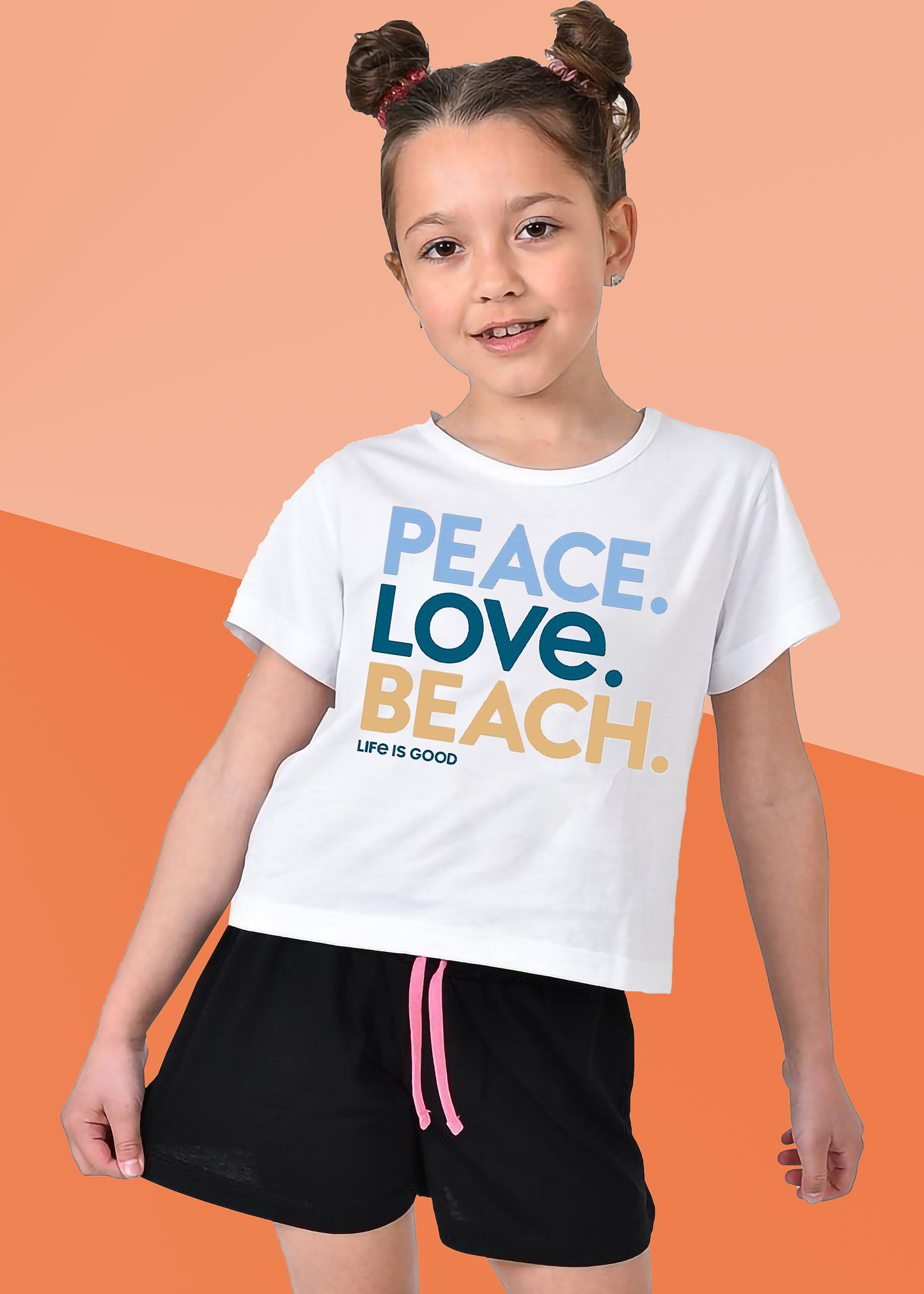 VLAM Girls Peace Love Beach Tshirt