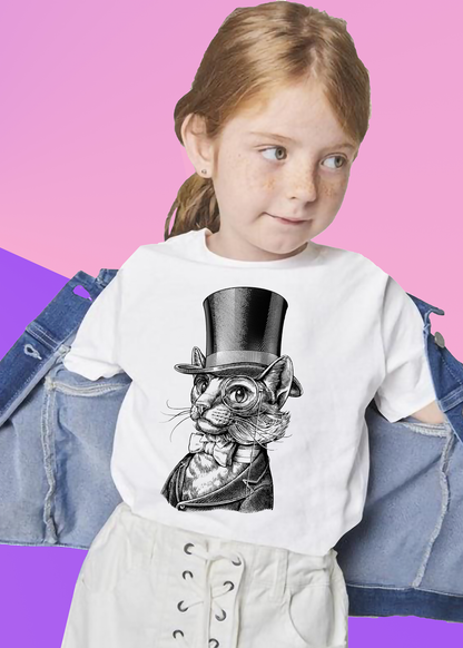 VLAM Dope Cat Print Tshirt For Girls