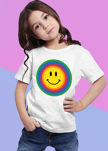VLAM Colorful Emoji Tshirt For Girls