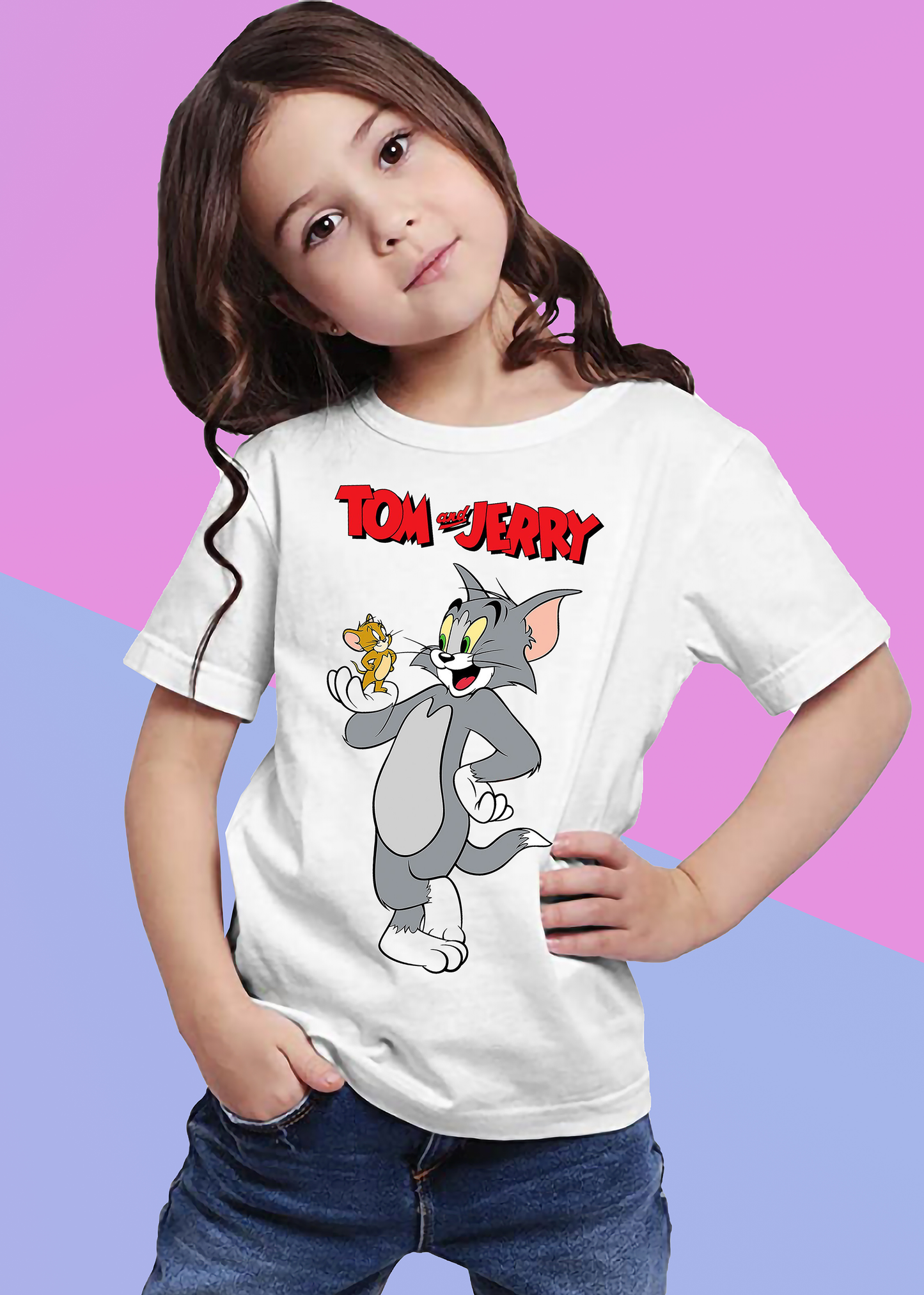 VLAM Tom and Jerry Cartoon Tshirt For Girls