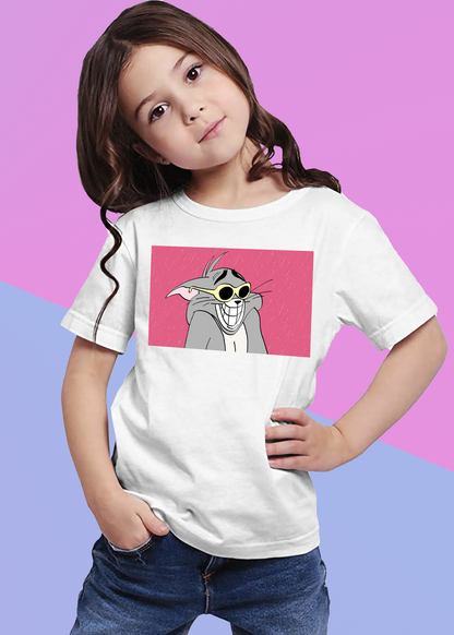 VLAM Funny Tom Cartoon Tshirt For Girls