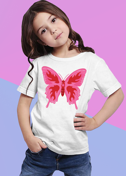 VLAM Pink Butterfly Girls Tshirt
