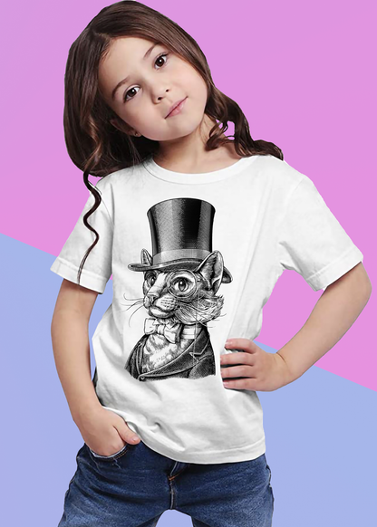 VLAM Dope Cat Print Tshirt For Girls