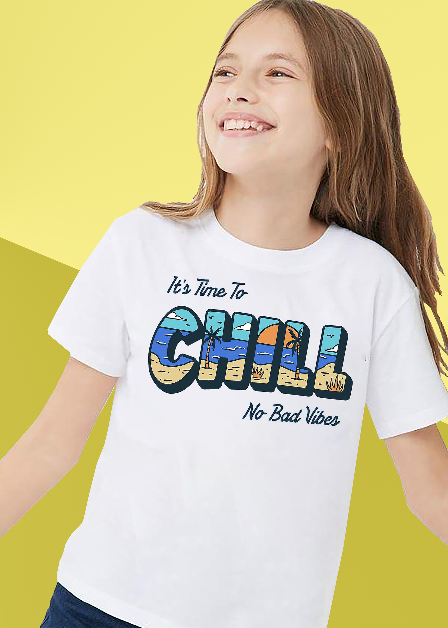 VLAM Chill Vibes Tshirt For Girls