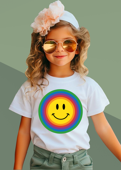 VLAM Colorful Emoji Tshirt For Girls