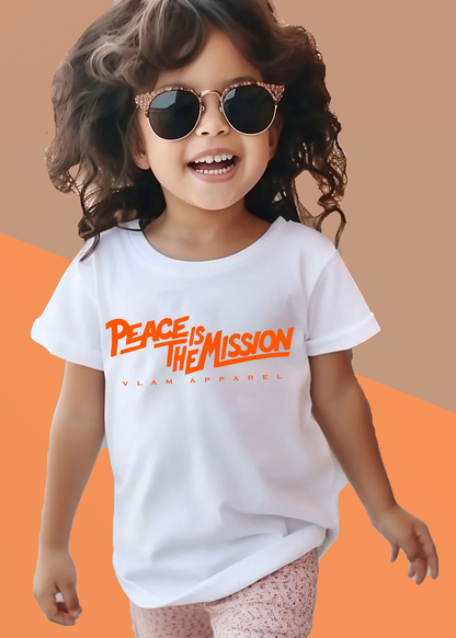 VLAM Peace Is The Mission Tshirt For Girls