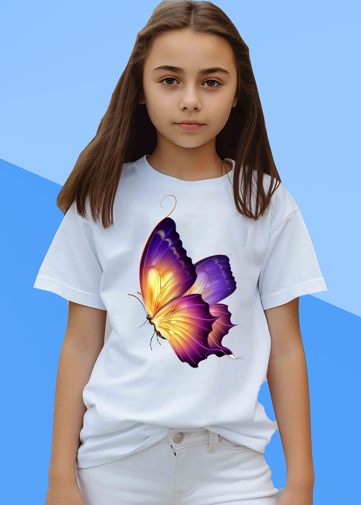 VLAM Trippy Butterfly Print Girls Tshirt