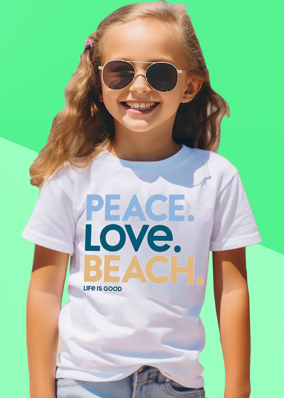VLAM Girls Peace Love Beach Tshirt