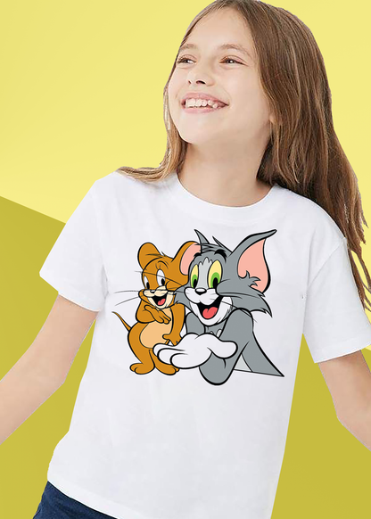 VLAM Tom and Jerry Cartoon Tshirt For Girls
