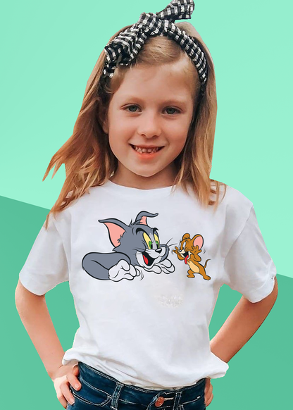 VLAM Tom Jerrry Cartoon Tshirt For Girls