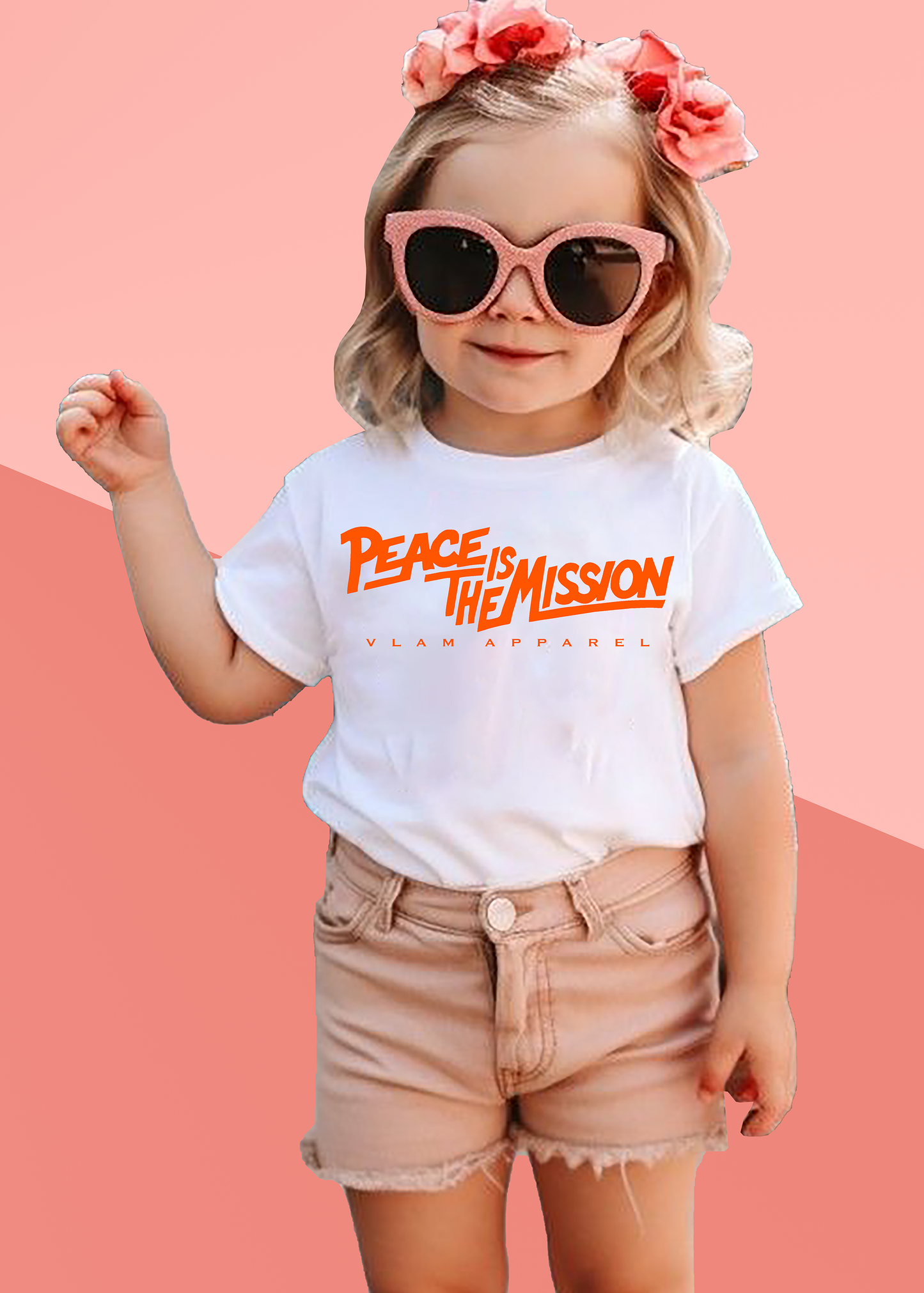 VLAM Peace Is The Mission Tshirt For Girls