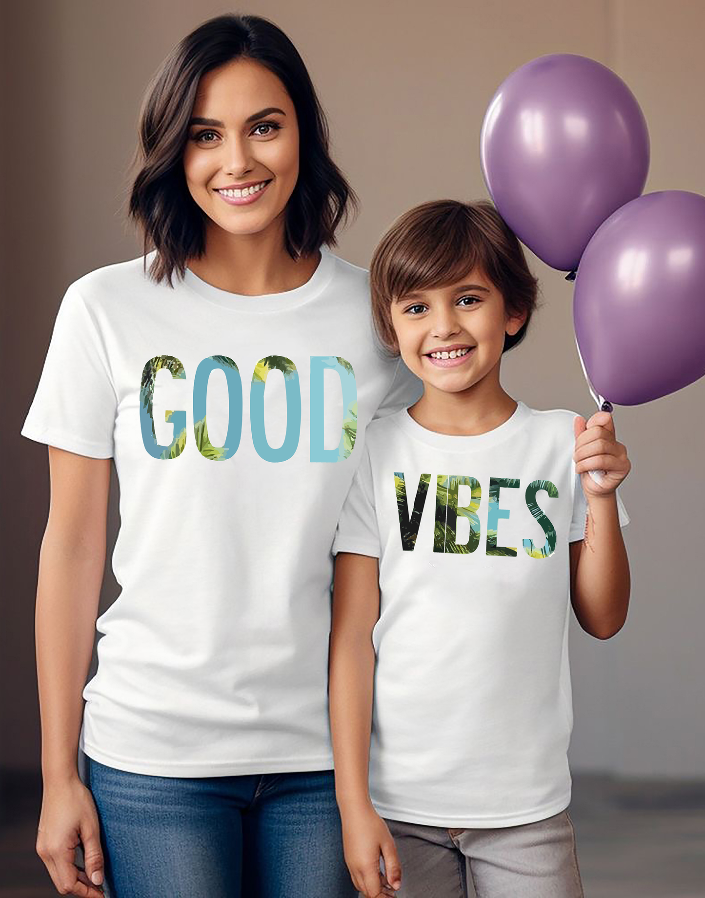 VLAM Good Vibes Mom and Son T-shirt