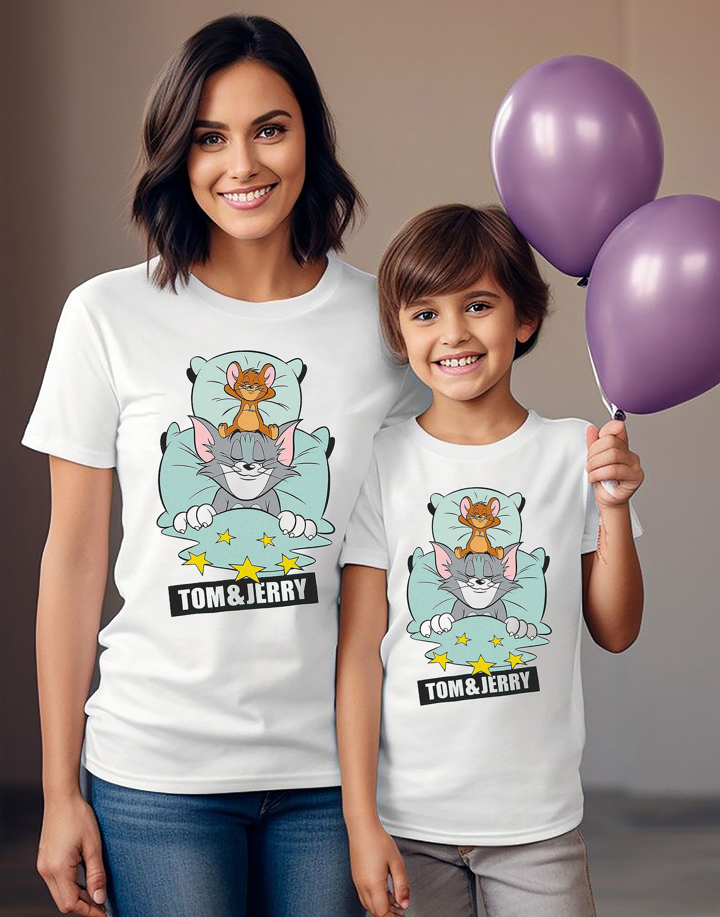 VLAM Tom and Jerry Mom and Son Tshirt