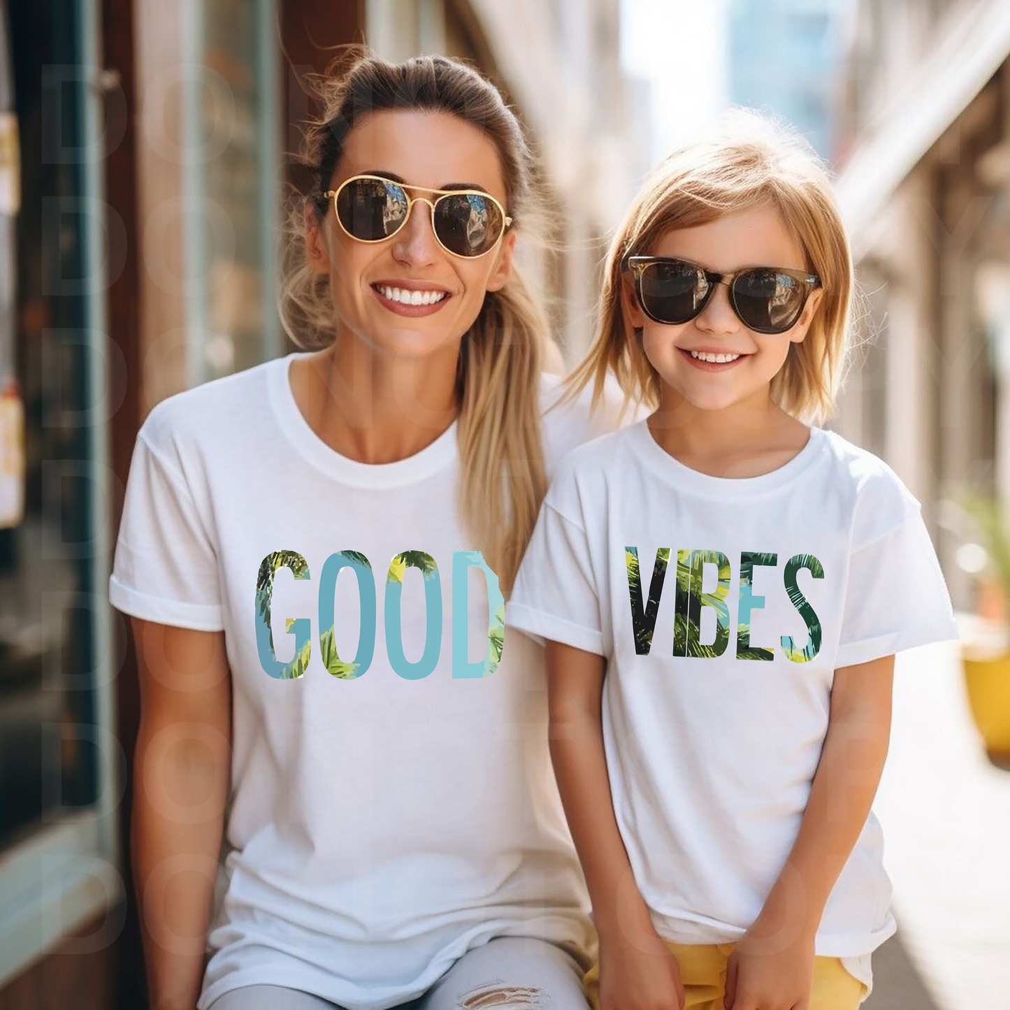 VLAM Good Vibes Mom and Son T-shirt
