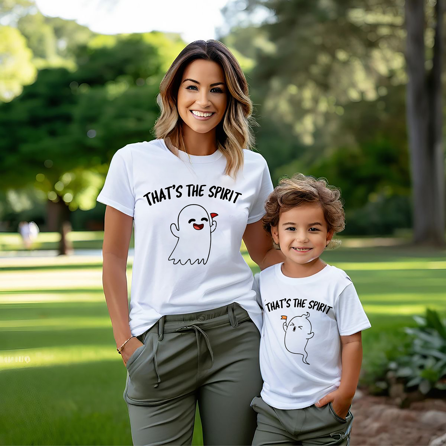 VLAM Thats The Spirit Ghost Mom and Son Tshirt