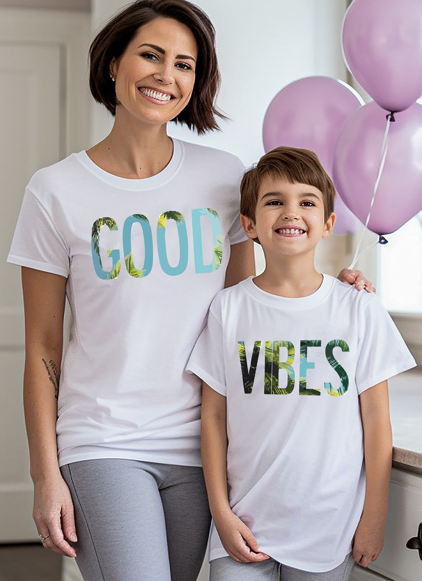 VLAM Good Vibes Mom and Son T-shirt
