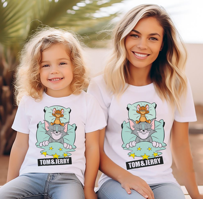 VLAM Tom and Jerry Mom and Son Tshirt
