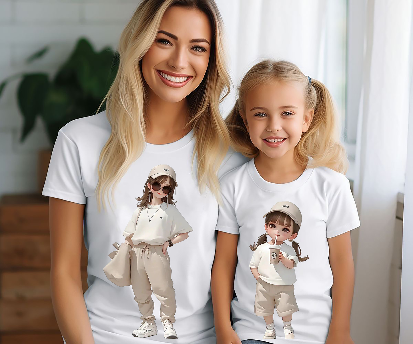 VLAM Cute Mom and Daughter Tshirt