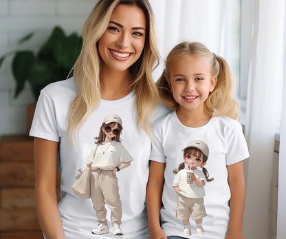 VLAM Cute Mom and Daughter Tshirt