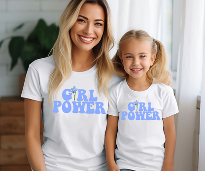 VLAM Girl Power Mom and Daughter Tshirt