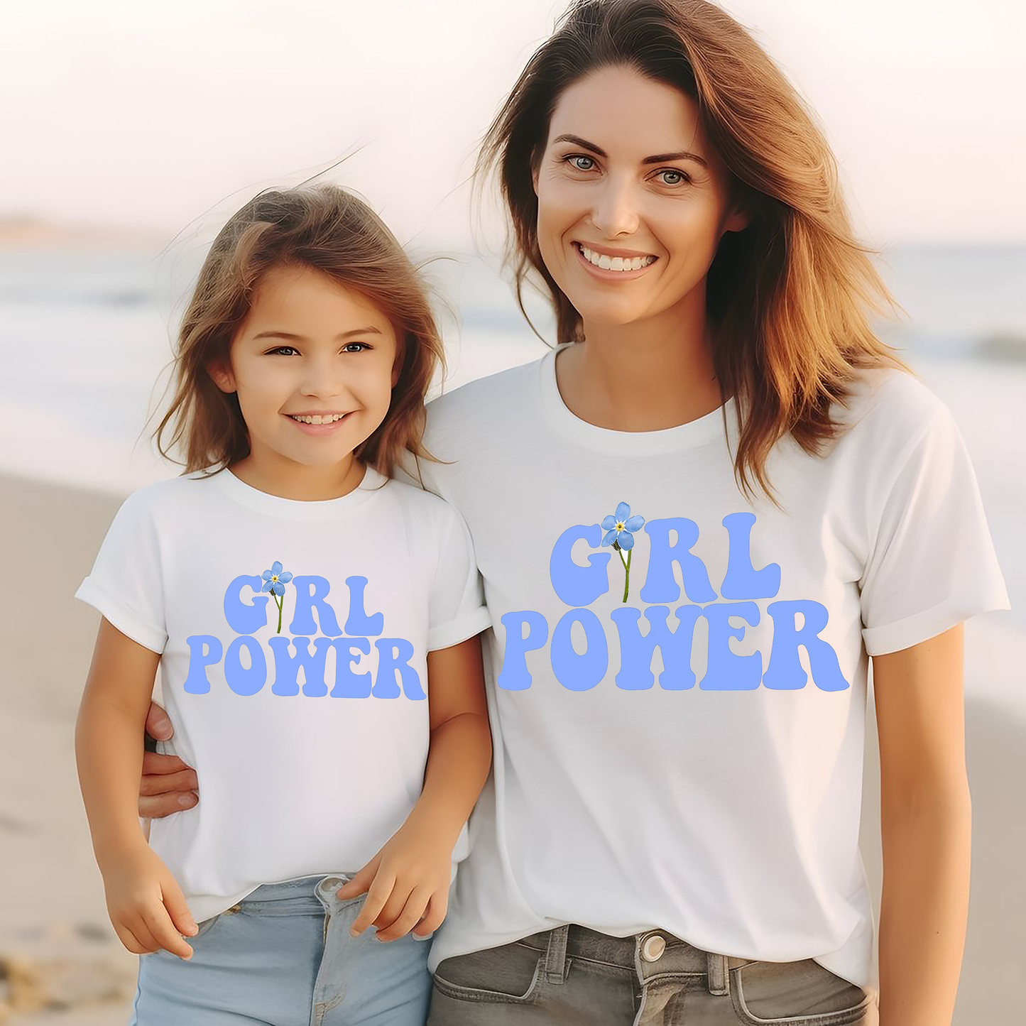 VLAM Girl Power Mom and Daughter Tshirt