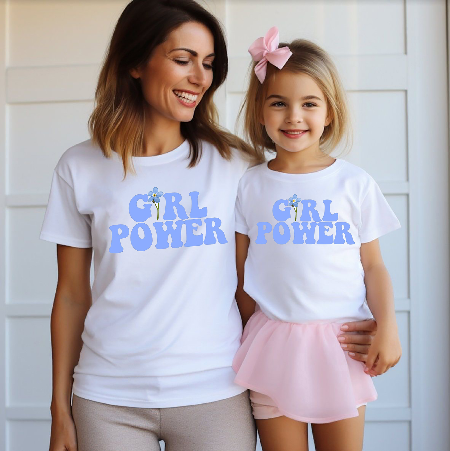VLAM Girl Power Mom and Daughter Tshirt