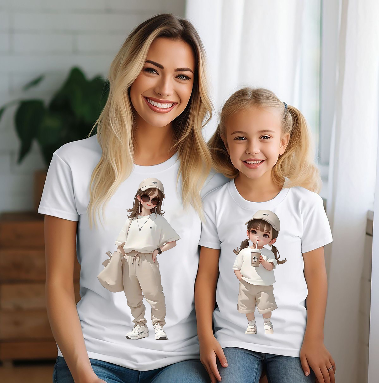 VLAM Cute Mom and Daughter Tshirt