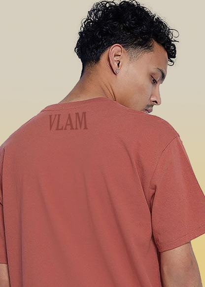 VLAM Regular Fit Brown Solid Tshirt