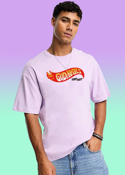 VLAM Mens God Heals Your Past Graphic Tshirt