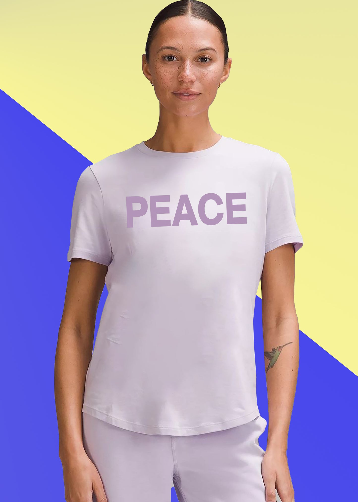 VLAM Women Minimal Print Peace Tshirt