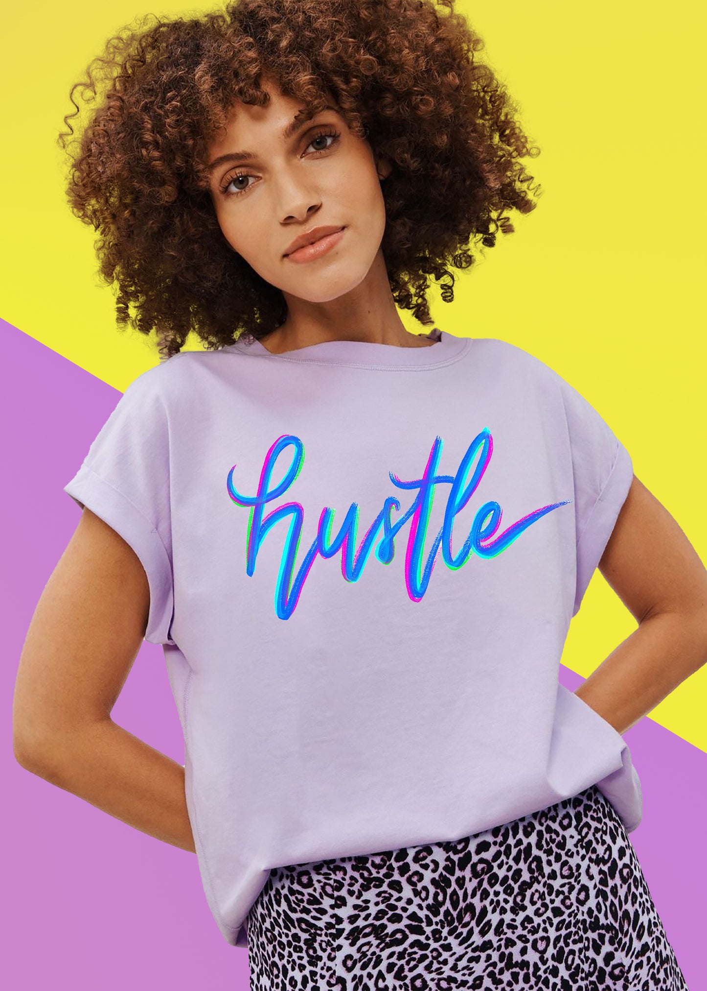 VLAM Hustle Print Trendy Women Tshirt