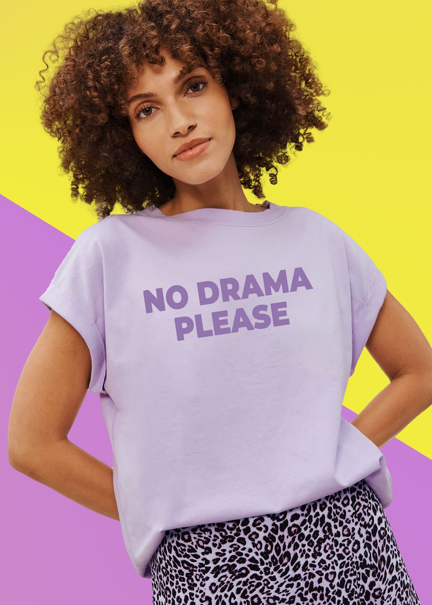 VLAM No Drama Graphic Women Tshirt