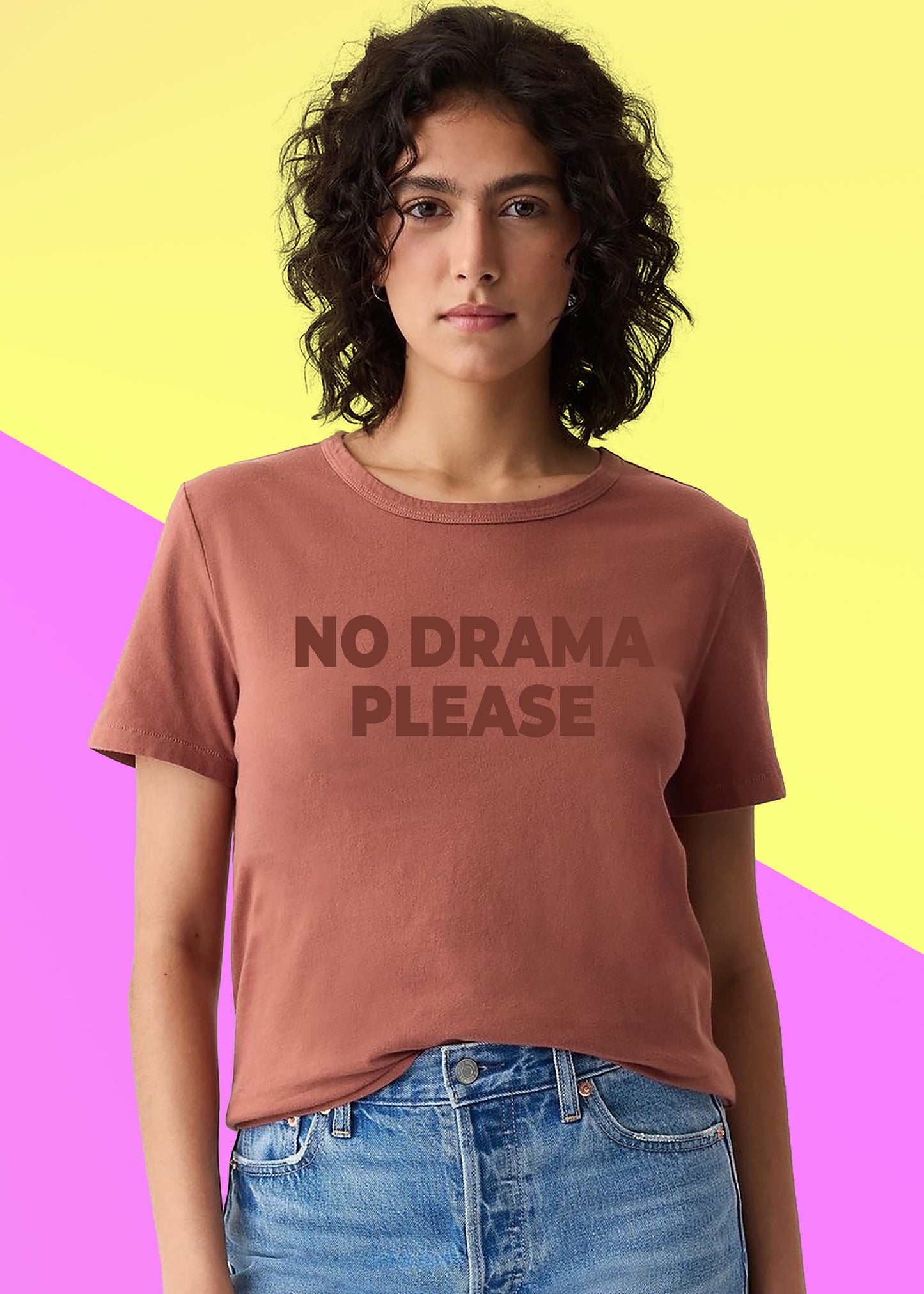 VLAM No Drama Graphic Women Tshirt