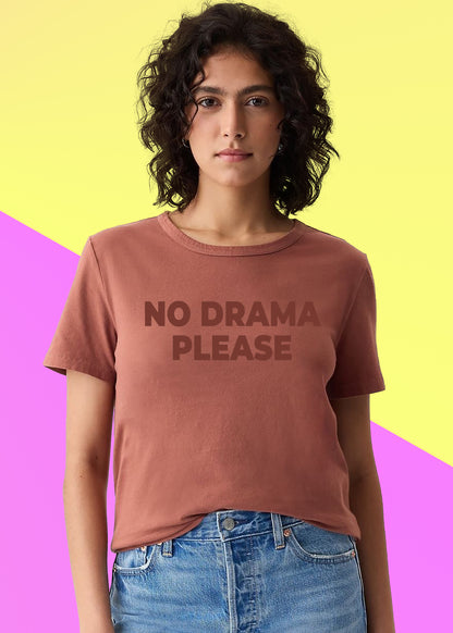 VLAM No Drama Graphic Women Tshirt