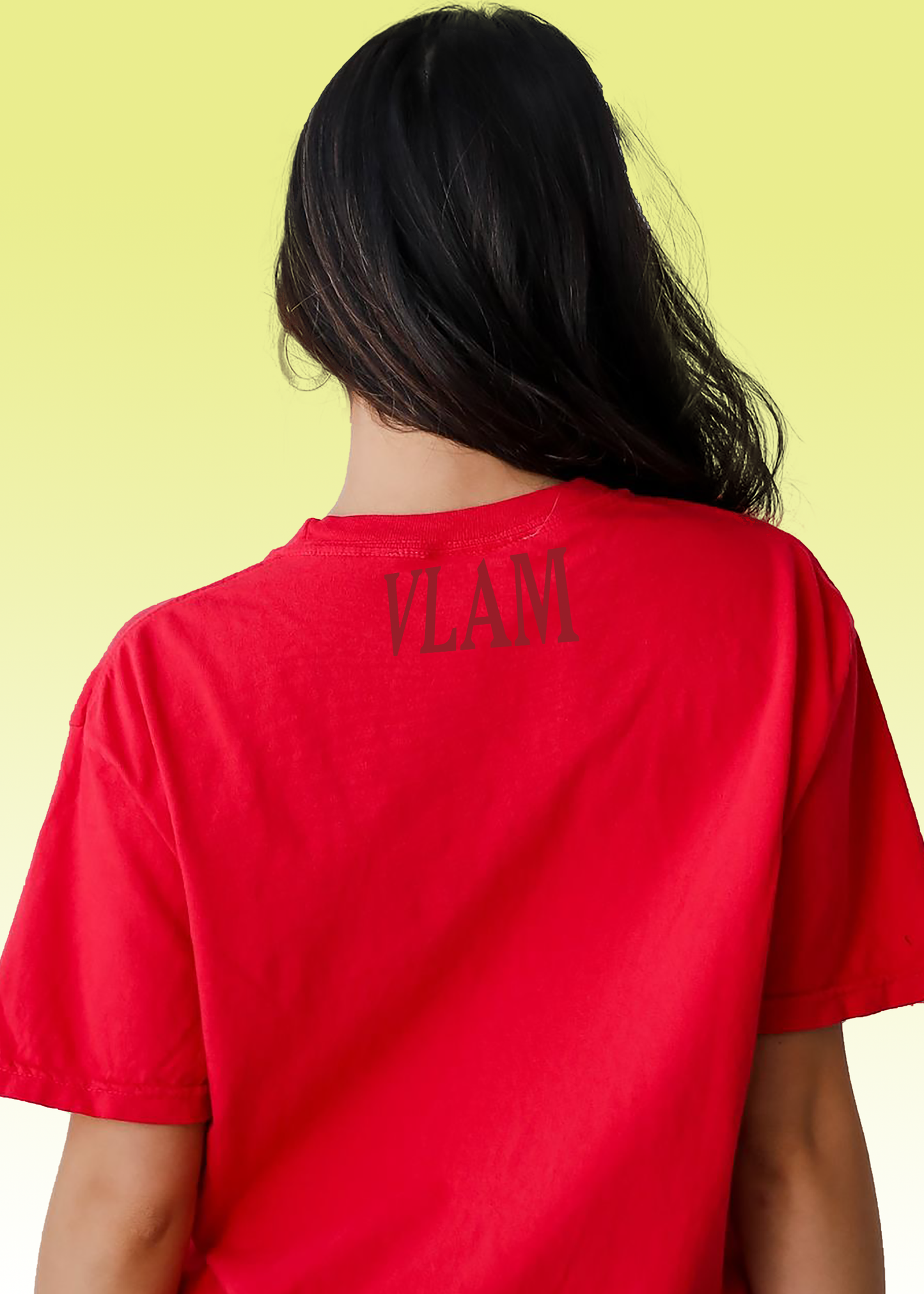 VLAM Oversized Fit Solid Red Tshirt