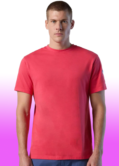 VLAM Regular Fit Solid Red Tshirt