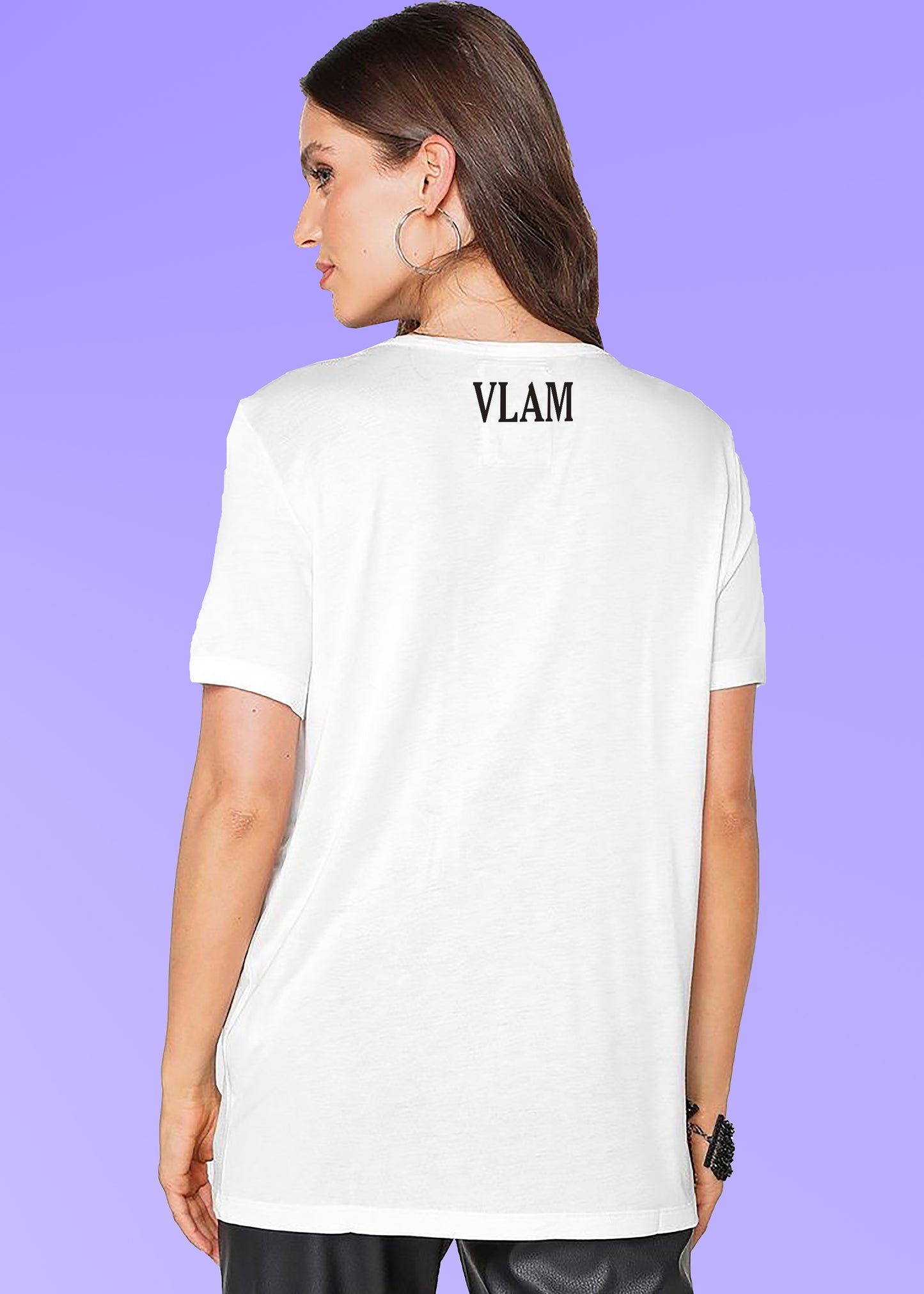 VLAM Vibes Print Colorful Women Tshirt