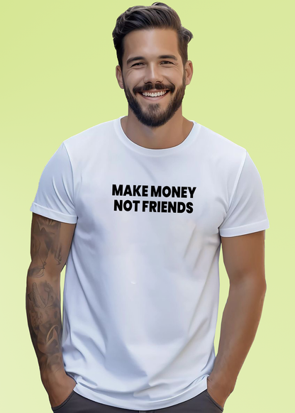 VLAM Make Money Not Friends Statement Tshirt