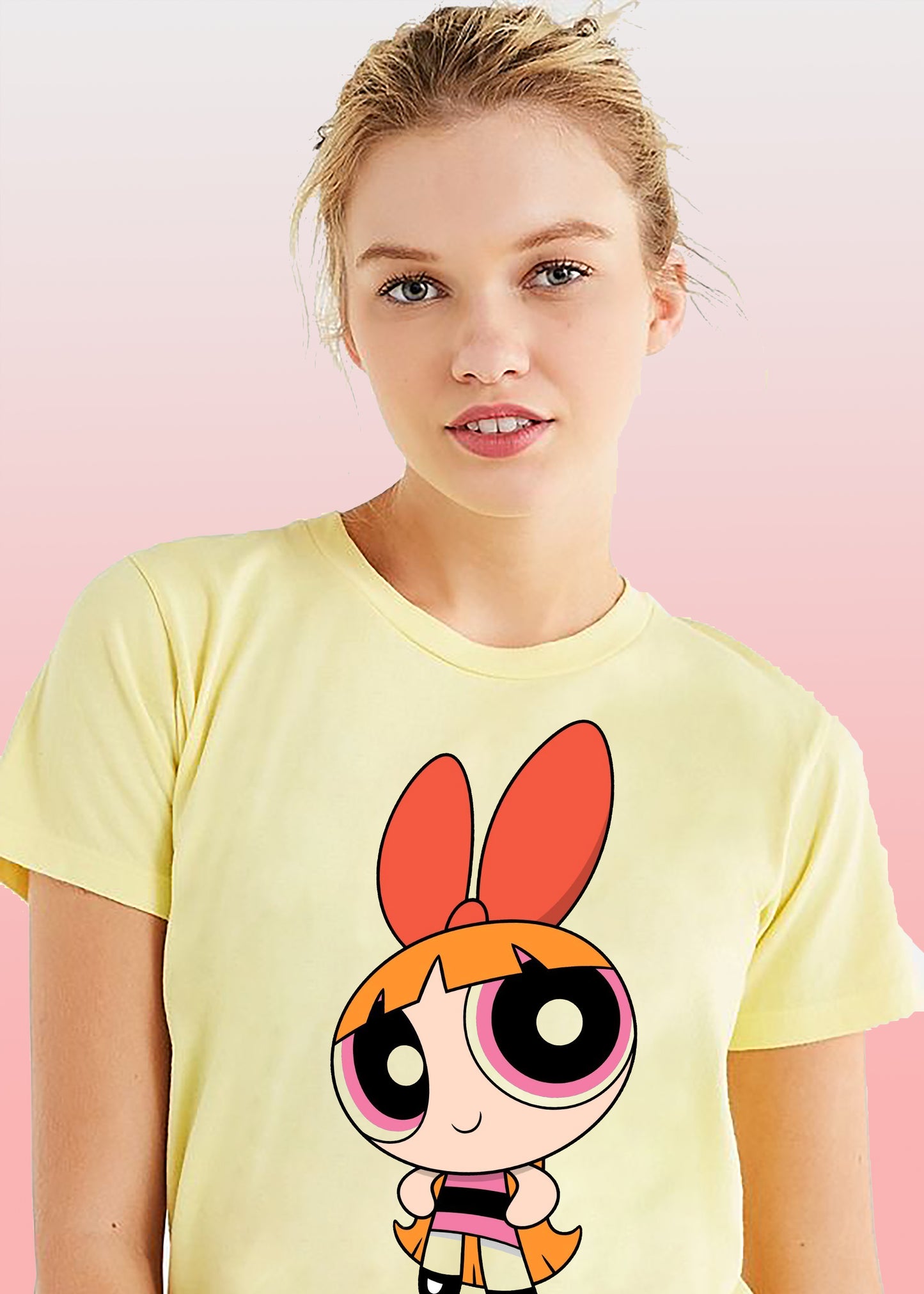 VLAM Womens Blossom Powerpuff Cartoon Tshirt