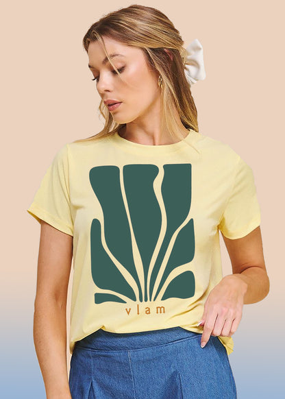 VLAM Trendy Leaf Art Womens Tshirt