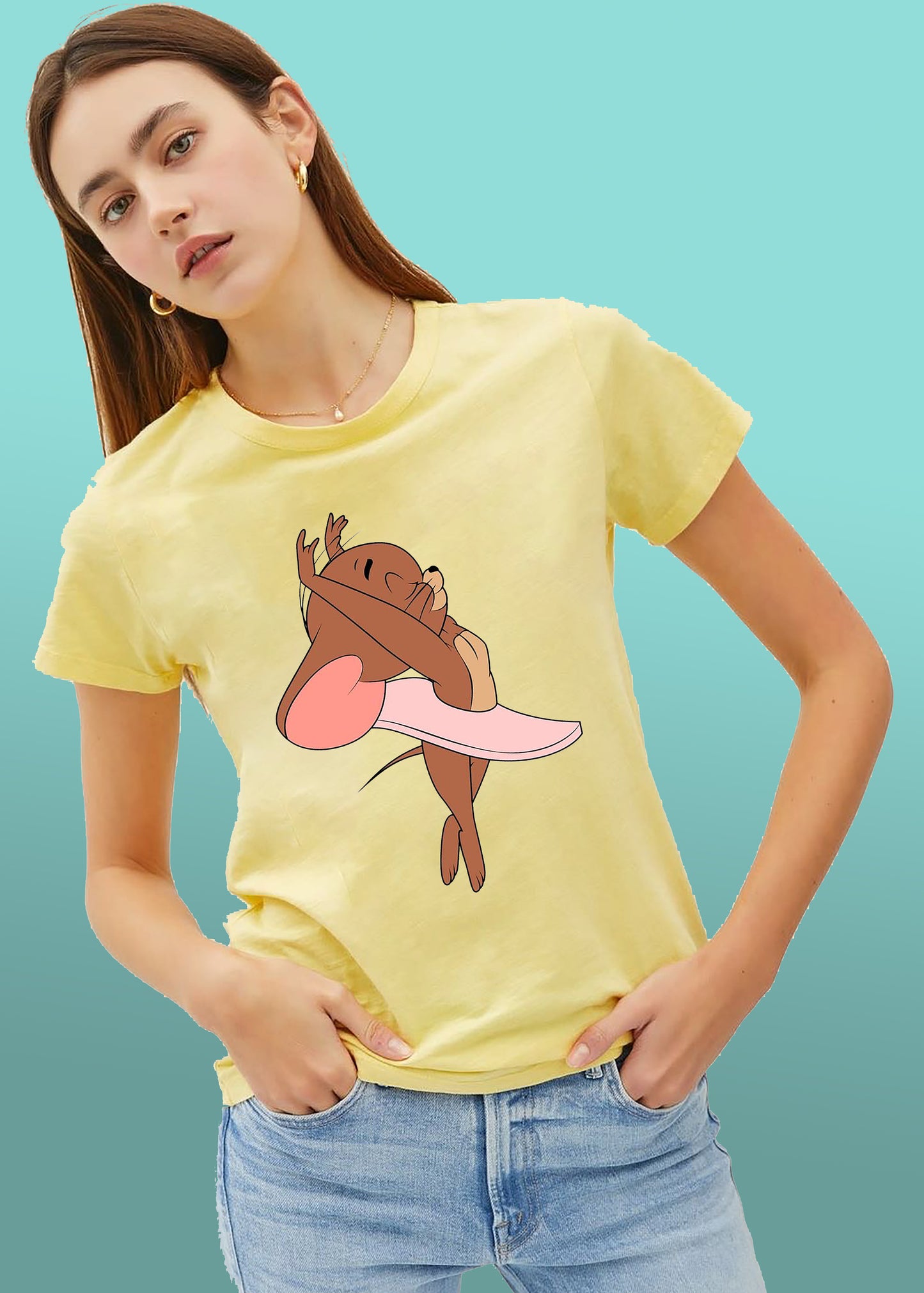 VLAM Ballerina Jerry Womens Cartoon T-shirt