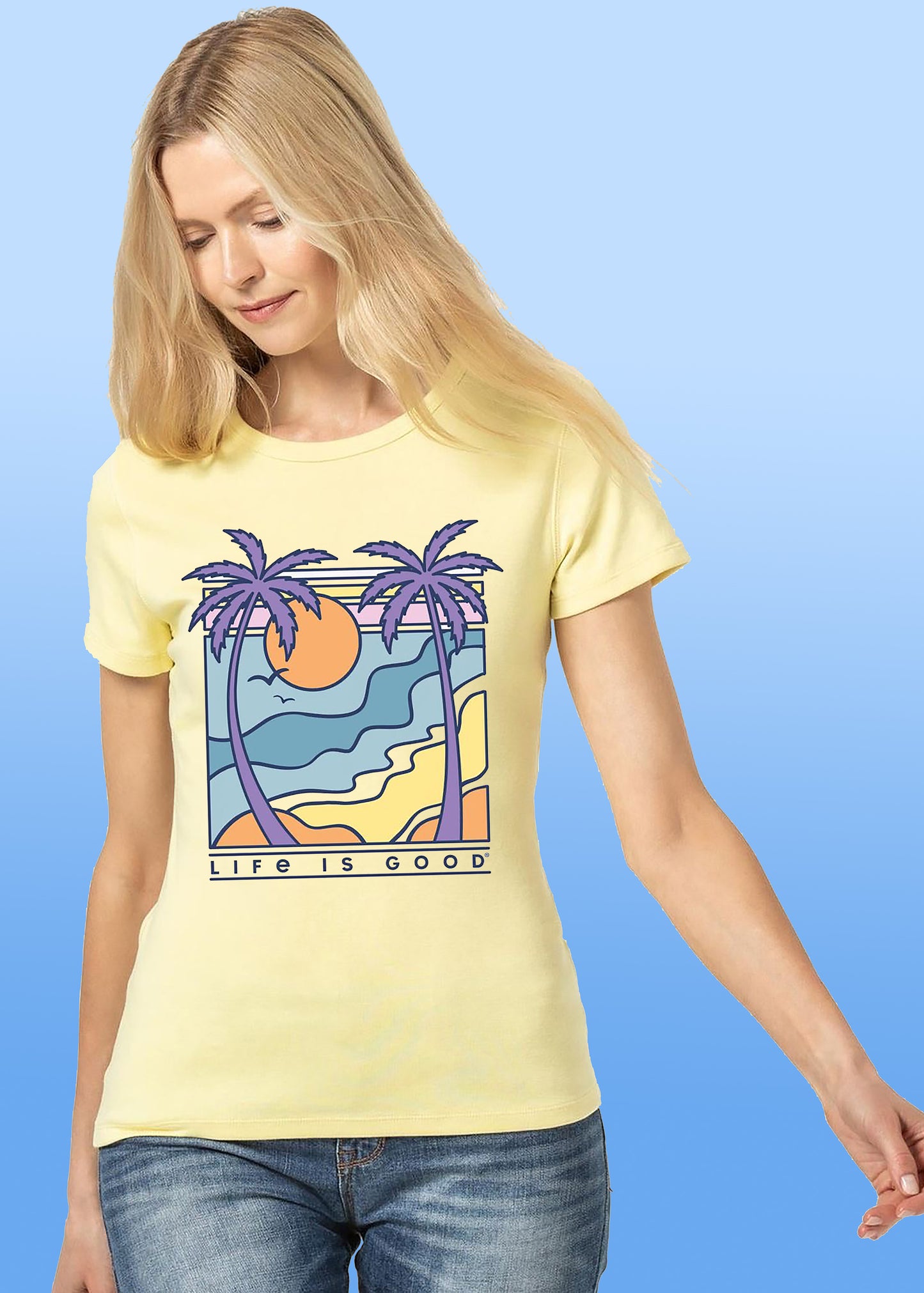 VLAM Life Is Good Graphic Women Tshirt