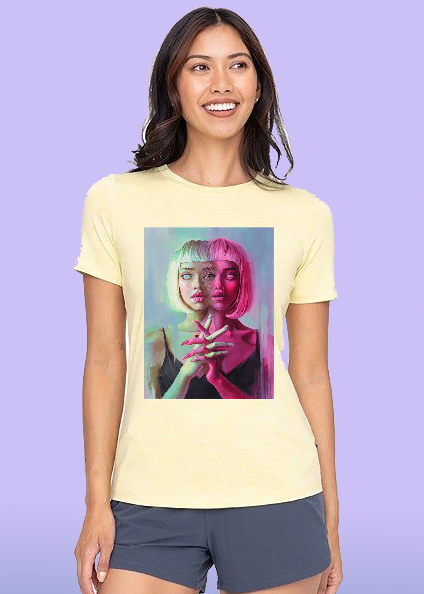 VLAM Trippy Girl Womens Trendy T-shirt