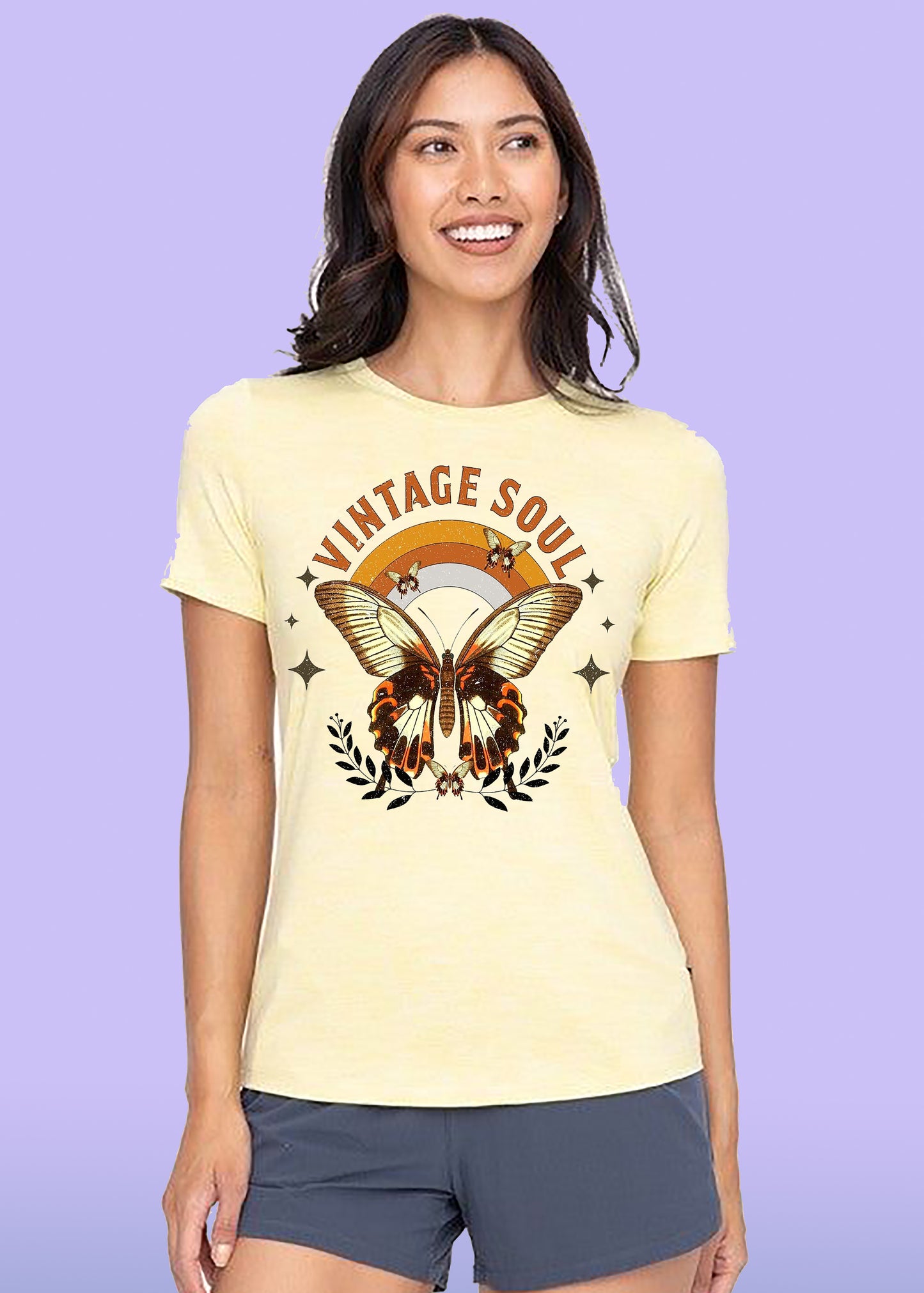 VLAM Vintage Soul Womens Butterfly Tshirt