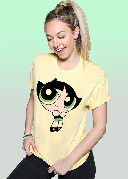 VLAM Buttercup Powerpuff Cartoon Womens T-shirt