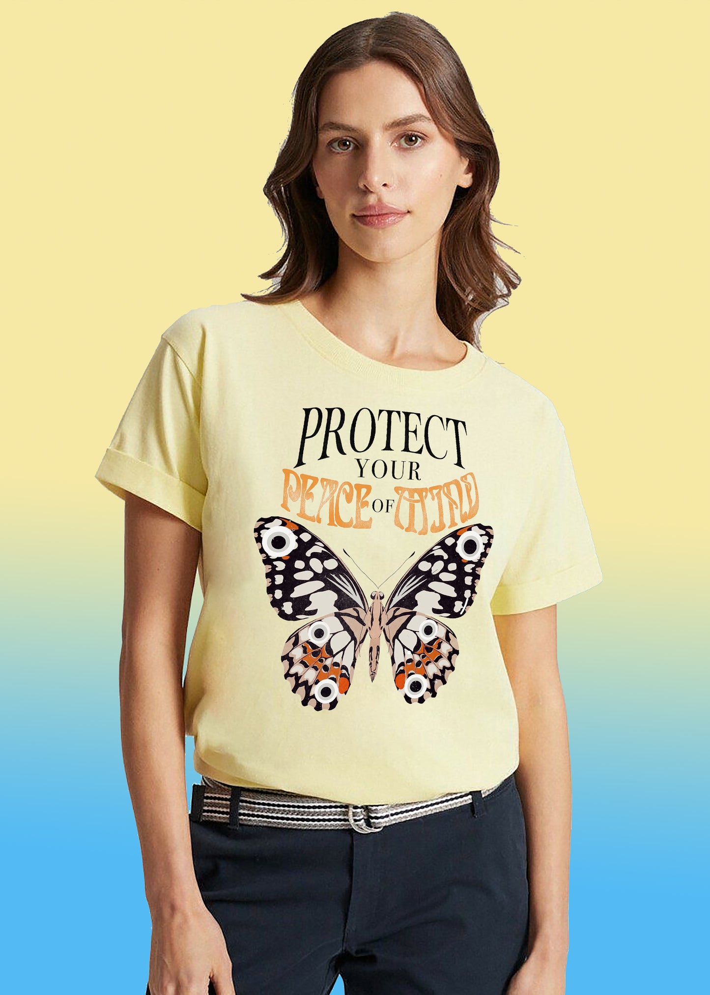 VLAM Peace Of Mind Womens Butterfly T-shirt