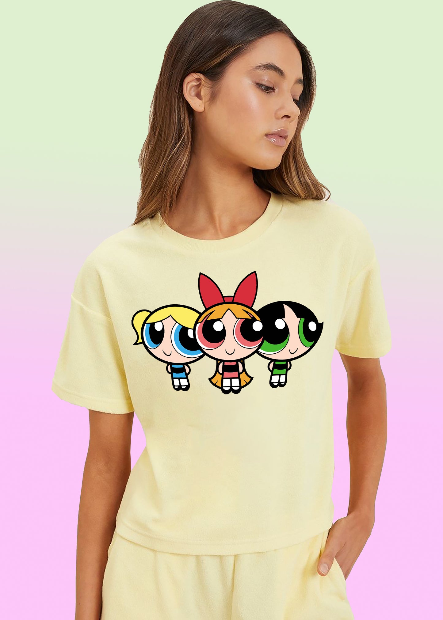 VLAM Womens Powerpuff Cartoon T-shirt