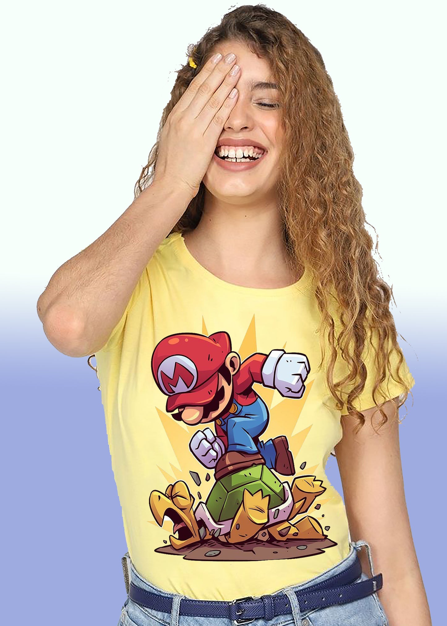VLAM Super Mario Print Womens T-shirt